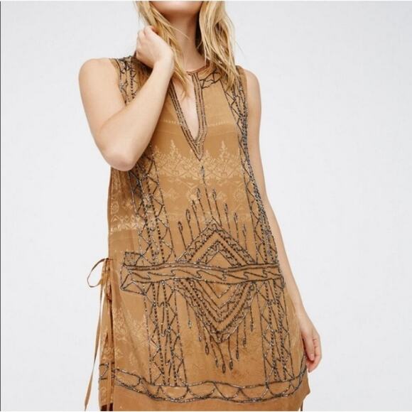 Free People Love Story Beaded Aztec Tribal Mini XS Dress - Picture 12 of 12